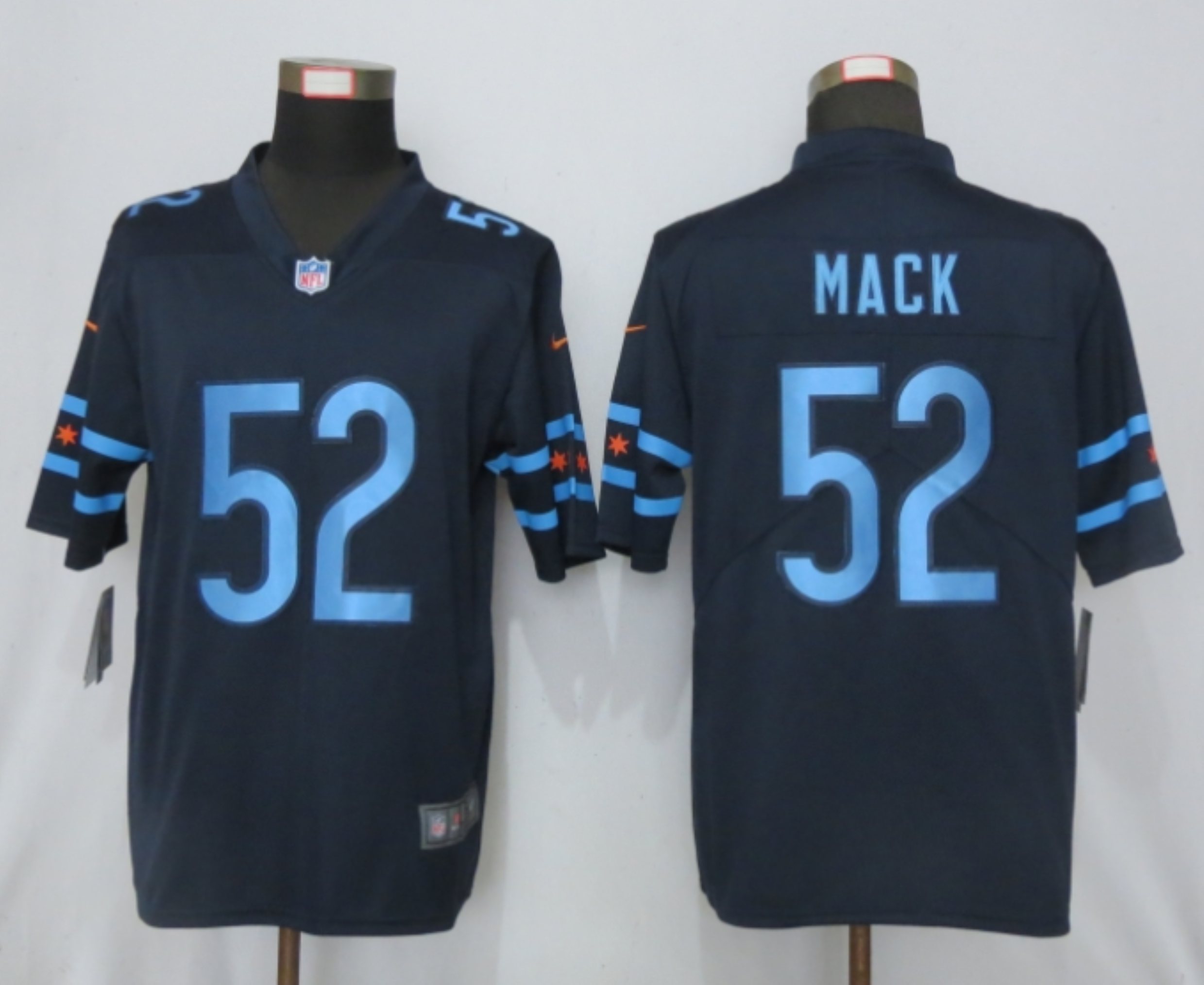 2019 Nike Men Chicago Bears #52 Khalil Mack Navy Vapor Limited City Edition NFL Jersey->los angeles rams->NFL Jersey